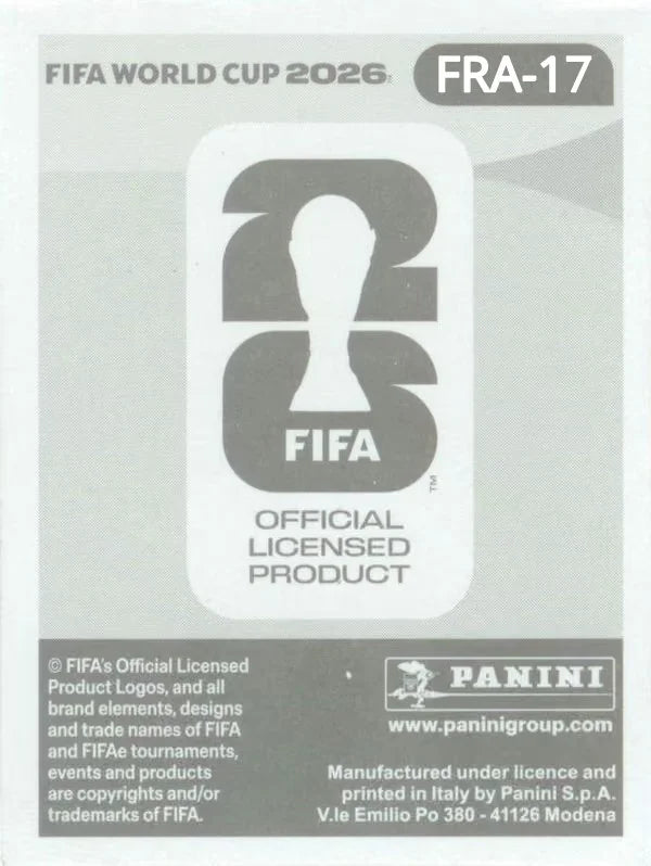 Panini FIFA World Cup 2026 Sticker FRA 17 Désiré Doué International Edition