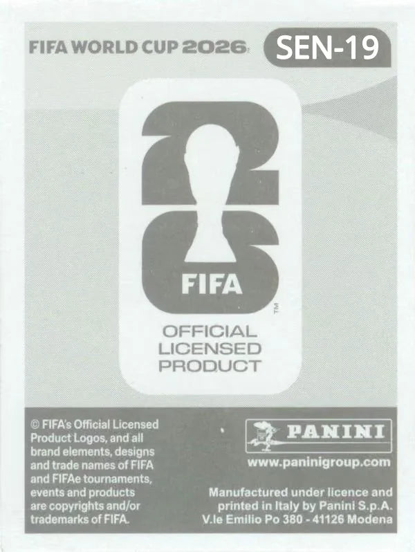 Panini FIFA World Cup 2026 Sticker SEN 19 Nicolas Jackson International Edition