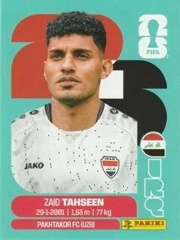 Panini FIFA World Cup 2026 Sticker IRQ 7 Zaid Tahseen International Edition