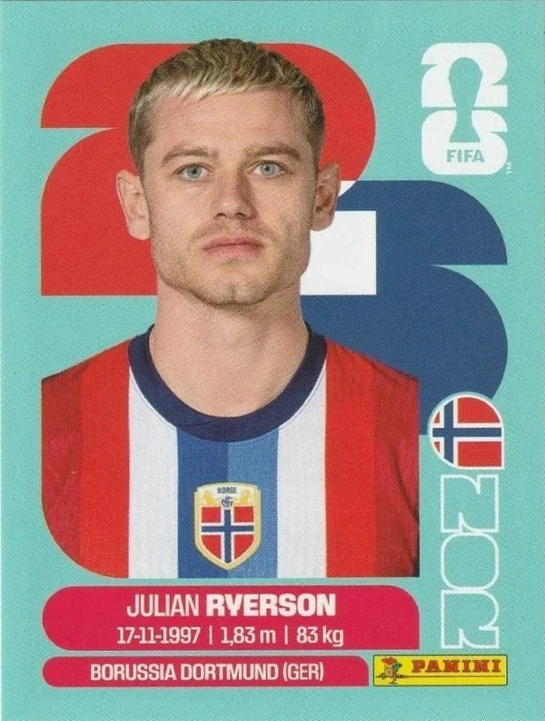 Panini FIFA World Cup 2026 Sticker NOR 3 Julian Ryerson International Edition