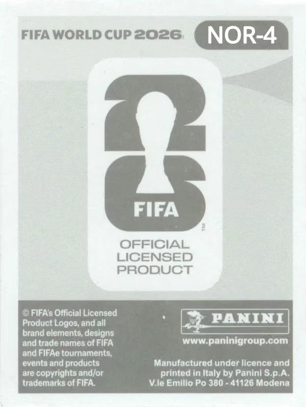 Panini FIFA World Cup 2026 Sticker NOR 4 Leo Ostigård International Edition