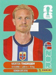 Panini FIFA World Cup 2026 Sticker NOR 9 Morten Thorsby International Edition