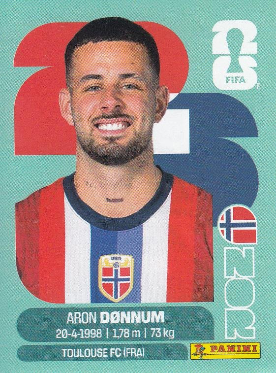 Panini FIFA World Cup 2026 Sticker NOR 17 Aron Dønnum International Edition