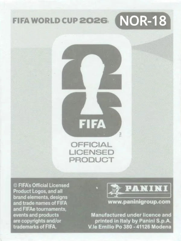 Panini FIFA World Cup 2026 Sticker NOR 18 Jorgen Strand Larsen International Edition