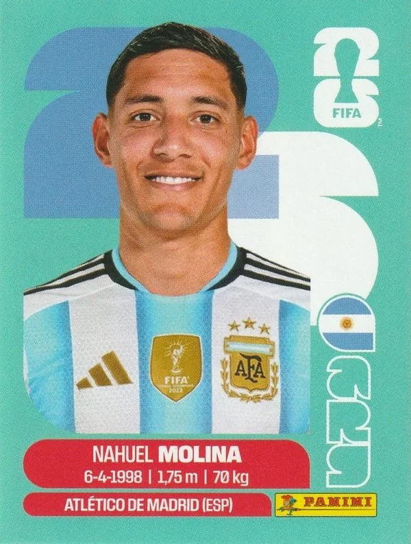 Panini FIFA World Cup 2026 Sticker ARG 3 Nahuel Molina International Edition