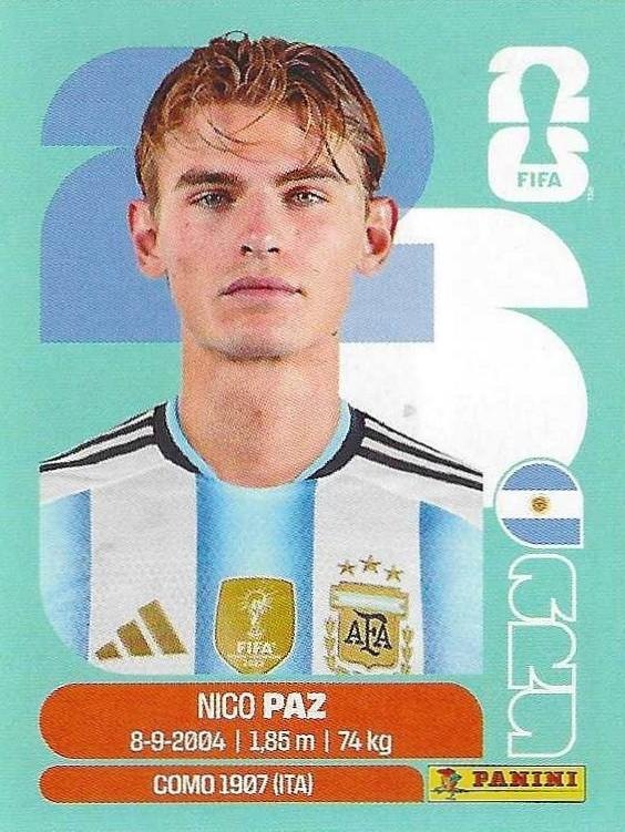 Panini FIFA World Cup 2026 Sticker ARG 14 Nico Paz International Edition