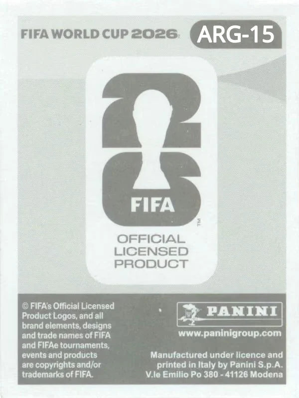 Panini FIFA World Cup 2026 Sticker ARG 15 Franco Mastantuono International Edition