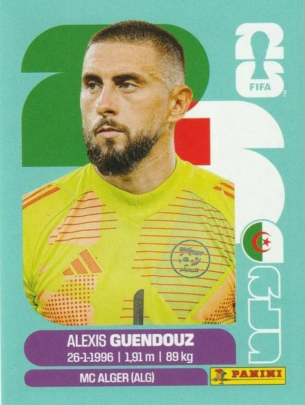 Panini FIFA World Cup 2026 Sticker ALG 2 Alexis Guendouz International Edition