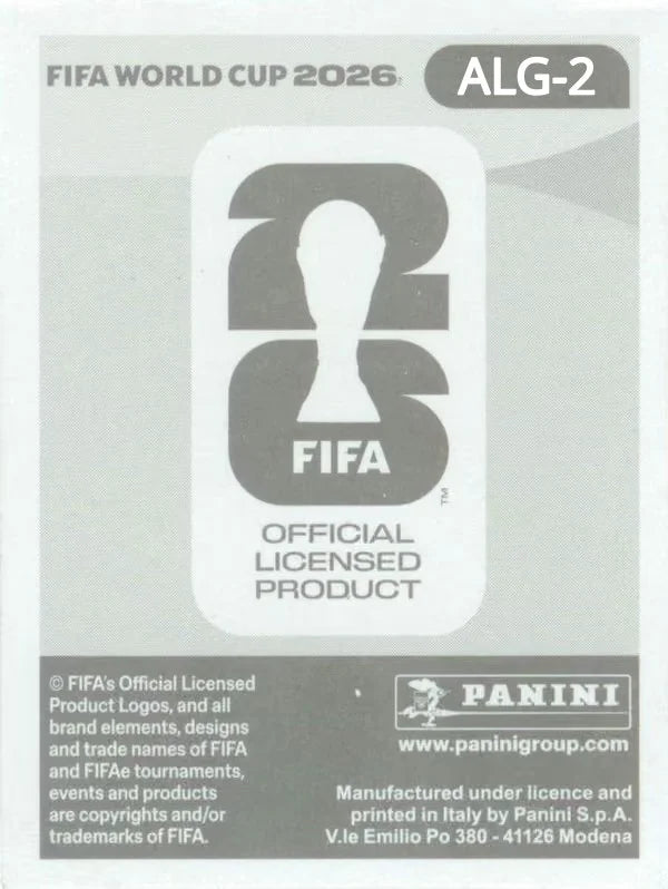 Panini FIFA World Cup 2026 Sticker ALG 2 Alexis Guendouz International Edition
