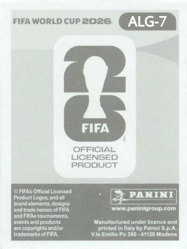 Panini FIFA World Cup 2026 Sticker ALG 7 Aïssa Mandi International Edition
