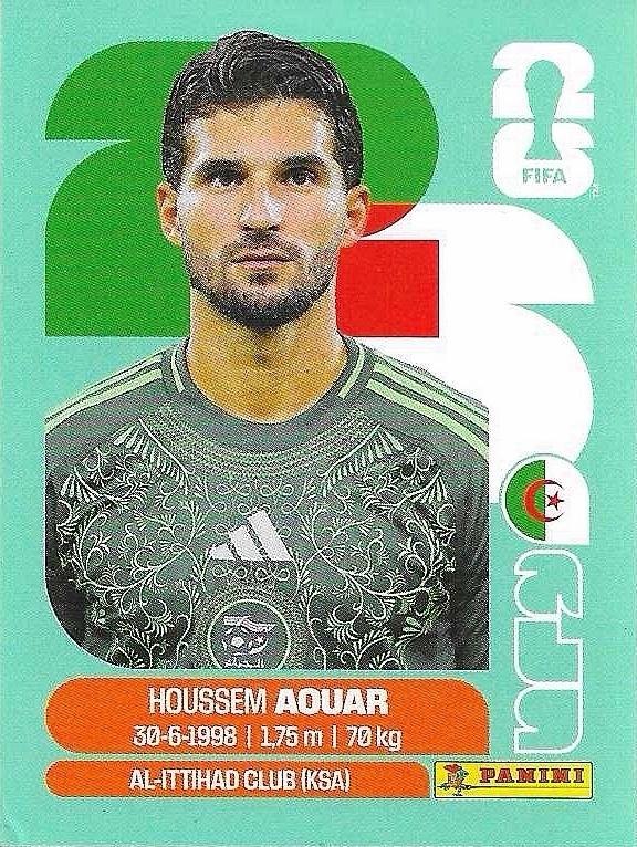 Panini FIFA World Cup 2026 Sticker ALG 9 Houssem Aquar International Edition
