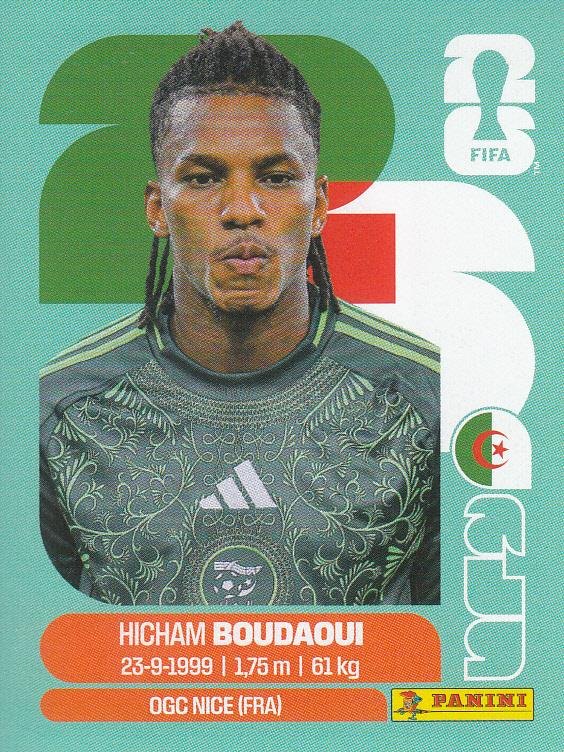 Panini FIFA World Cup 2026 Sticker ALG 10 Hicham Boudaoui International Edition