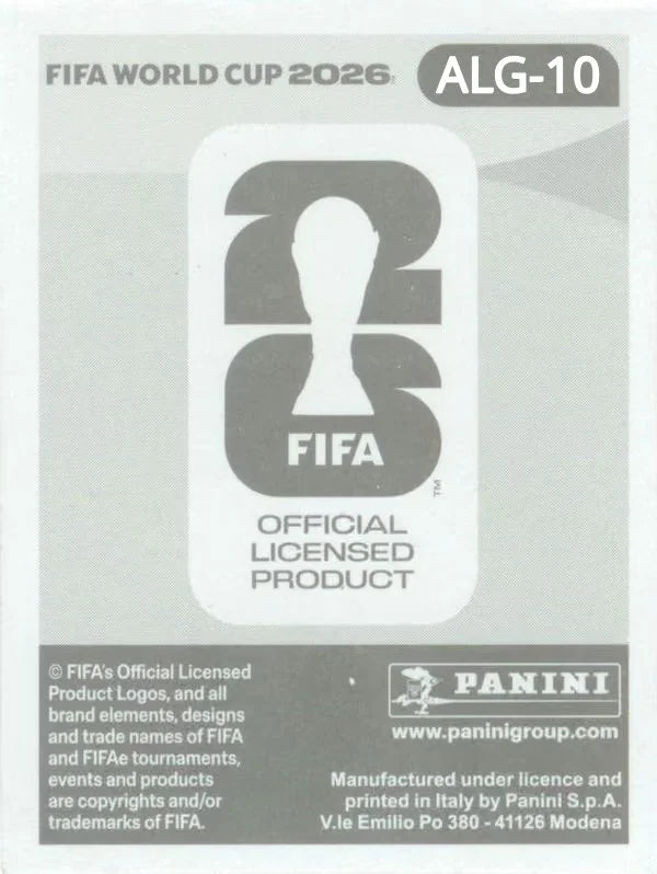 Panini FIFA World Cup 2026 Sticker ALG 10 Hicham Boudaoui International Edition