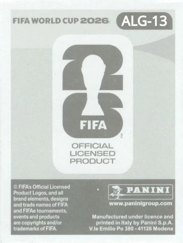 Panini FIFA World Cup 2026 Sticker ALG 13 We Are Algeria Team Photo International Edition