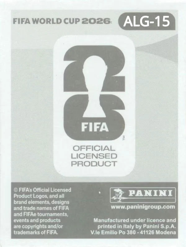 Panini FIFA World Cup 2026 Sticker ALG 15 Riyad Mahrez International Edition