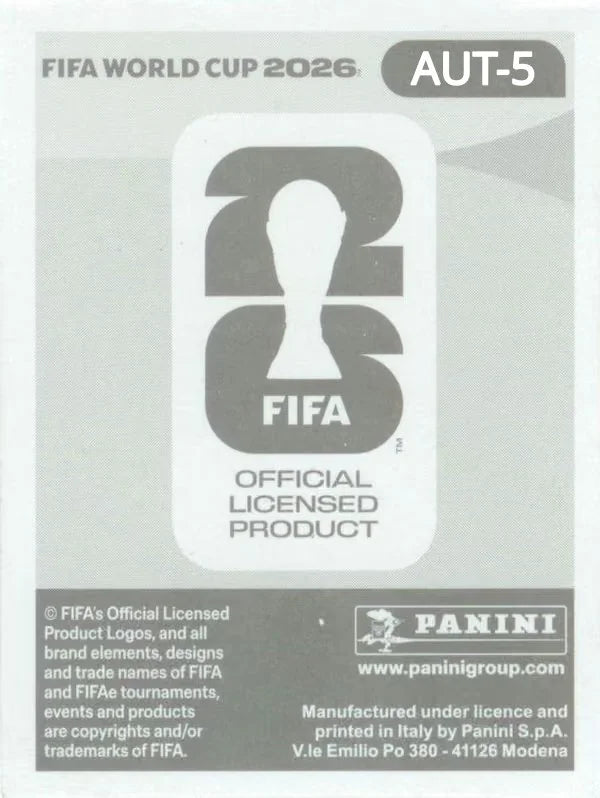 Panini FIFA World Cup 2026 Sticker AUT 5 Kevin Danso International Edition