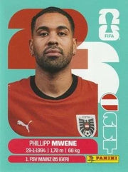 Panini FIFA World Cup 2026 Sticker AUT 8 Phillipp Mwene International Edition