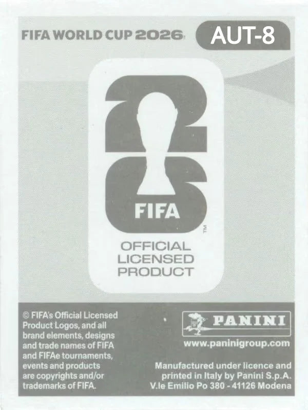 Panini FIFA World Cup 2026 Sticker AUT 8 Phillipp Mwene International Edition