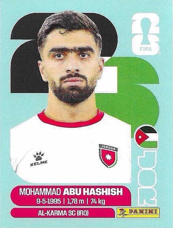 Panini FIFA World Cup 2026 Sticker JOR 4 Mohammad Abu Hashish International Edition