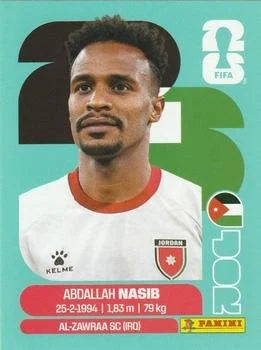Panini FIFA World Cup 2026 Sticker JOR 6 Abdallah Nasib International Edition