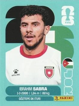 Panini FIFA World Cup 2026 Sticker JOR 20 Ibrahim Sabra International Edition