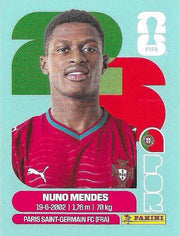 Panini FIFA World Cup 2026 Sticker POR 7 Nuno Mendes International Edition