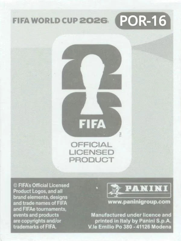 Panini FIFA World Cup 2026 Sticker POR 16 Francisco Trincao International Edition