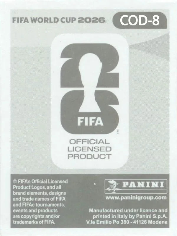 Panini FIFA World Cup 2026 Sticker COD 8 Charles Pickel International Edition