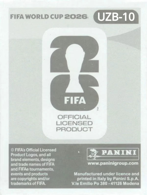 Panini FIFA World Cup 2026 Sticker UZB 10 Odiljon Hamrobekov International Edition