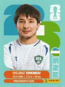 Panini FIFA World Cup 2026 Sticker UZB 15 Khojimat Erkinov International Edition