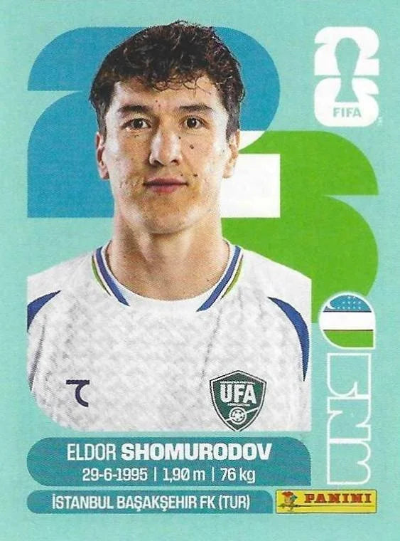 Panini FIFA World Cup 2026 Sticker UZB 16 Eldor Shomurodov International Edition