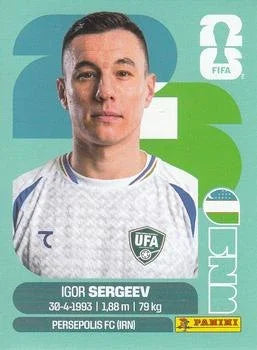 Panini FIFA World Cup 2026 Sticker UZB 19 Igor Sergeev International Edition