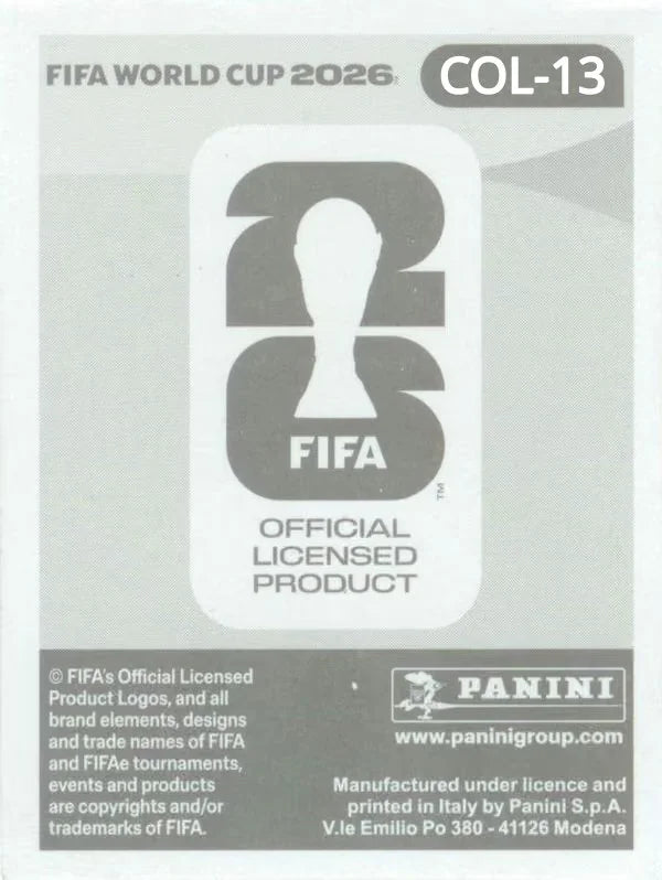 Panini FIFA World Cup 2026 Sticker COL 13 We Are Colombia Team Photo International Edition