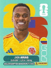 Panini FIFA World Cup 2026 Sticker COL 17 Jhon Arias International Edition
