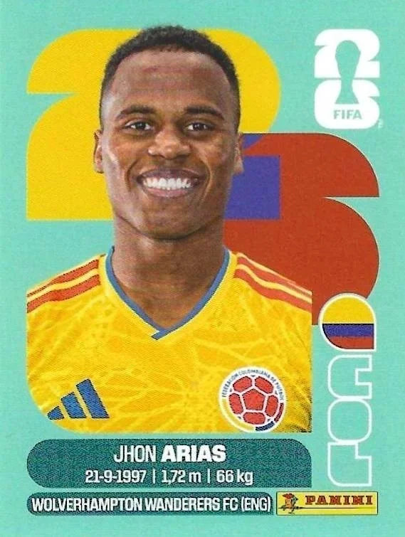 Panini FIFA World Cup 2026 Sticker COL 17 Jhon Arias International Edition