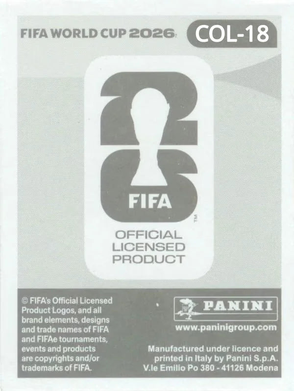 Panini FIFA World Cup 2026 Sticker COL 18 Jhon Cordova International Edition