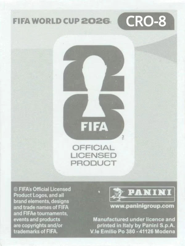 Panini FIFA World Cup 2026 Sticker CRO 8 Kristijan Jakic International Edition