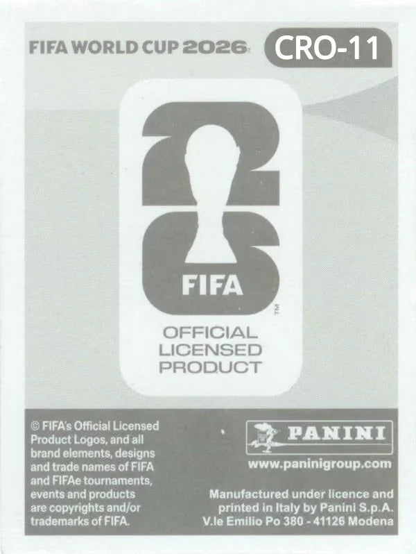 Panini FIFA World Cup 2026 Sticker CRO 11 Martin Baturina International Edition