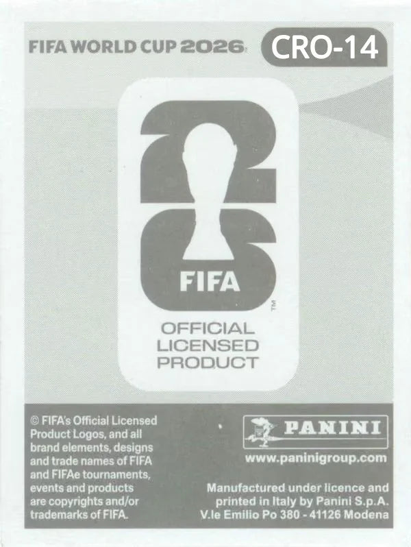 Panini FIFA World Cup 2026 Sticker CRO 14 Mario Pasalic International Edition