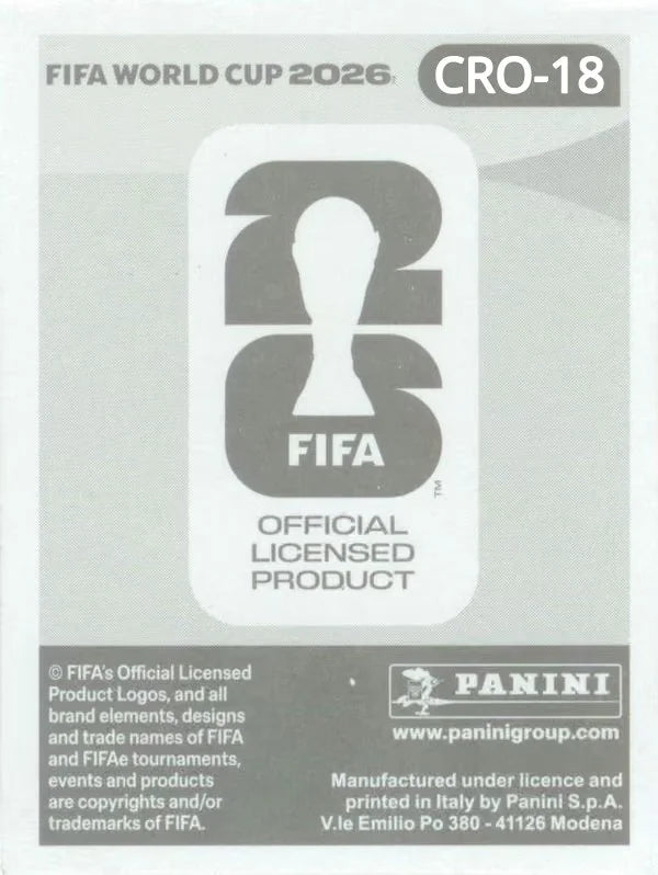 Panini FIFA World Cup 2026 Sticker CRO 18 Ante Budimir International Edition