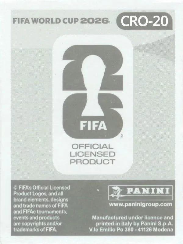 Panini FIFA World Cup 2026 Sticker CRO 20 Franjo Ivanovic International Edition