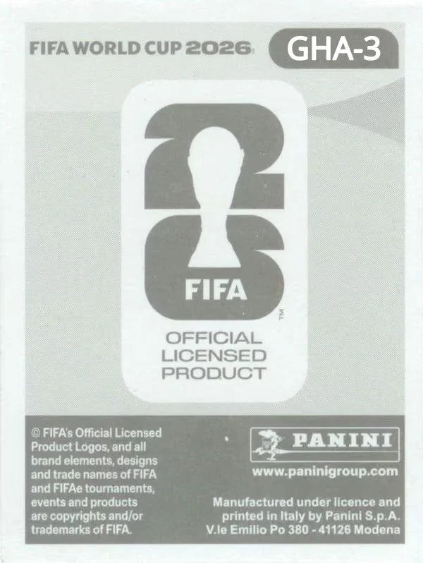 Panini FIFA World Cup 2026 Sticker GHA 3 Tariq Lamptey International Edition