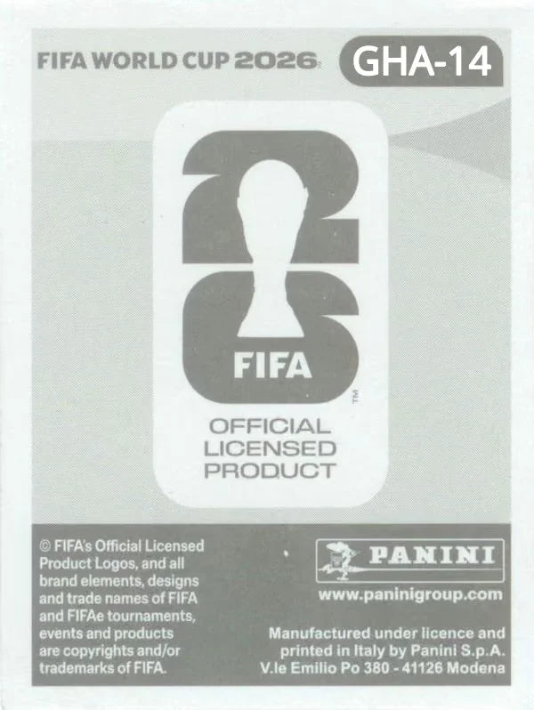 Panini FIFA World Cup 2026 Sticker GHA 14 Mohammed Kudus International Edition
