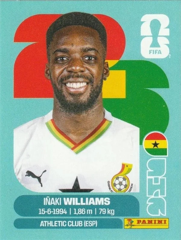 Panini FIFA World Cup 2026 Sticker GHA 15 Inaki Williams International Edition