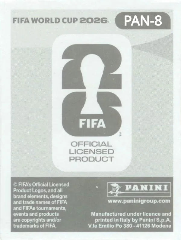 Panini FIFA World Cup 2026 Sticker PAN 8 Jose Cordoba International Edition