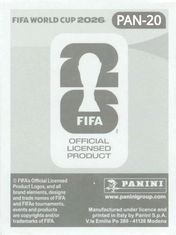 Panini FIFA World Cup 2026 Sticker PAN 20 Alberto Quintero International Edition