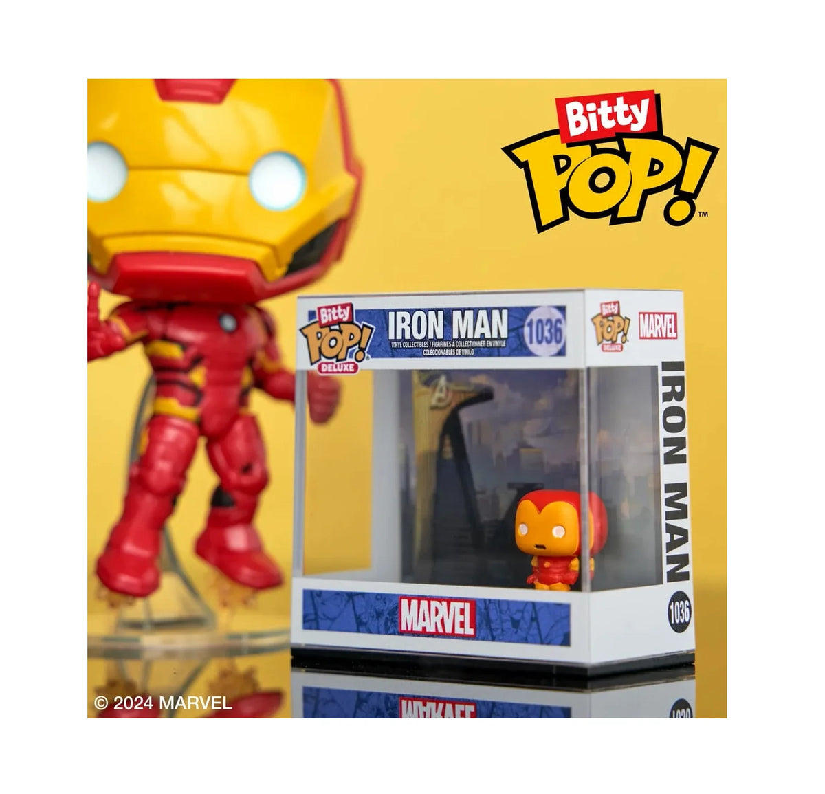 Funko Bitty POP! Deluxe Marvel - Iron Man (Avenger Tower) #1036 (Bitty Sized POP 2.22 cm)