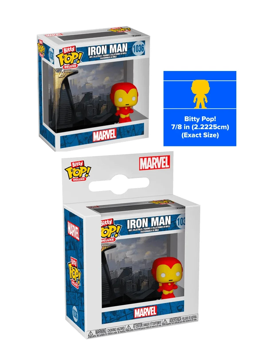 Funko Bitty POP! Deluxe Marvel - Iron Man (Avenger Tower) #1036 (Bitty Sized POP 2.22 cm)