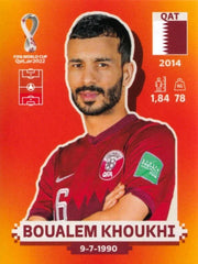 Panini FIFA World Cup Qatar 2022 Sticker QAT 8 Boualem Khoukhi Orange