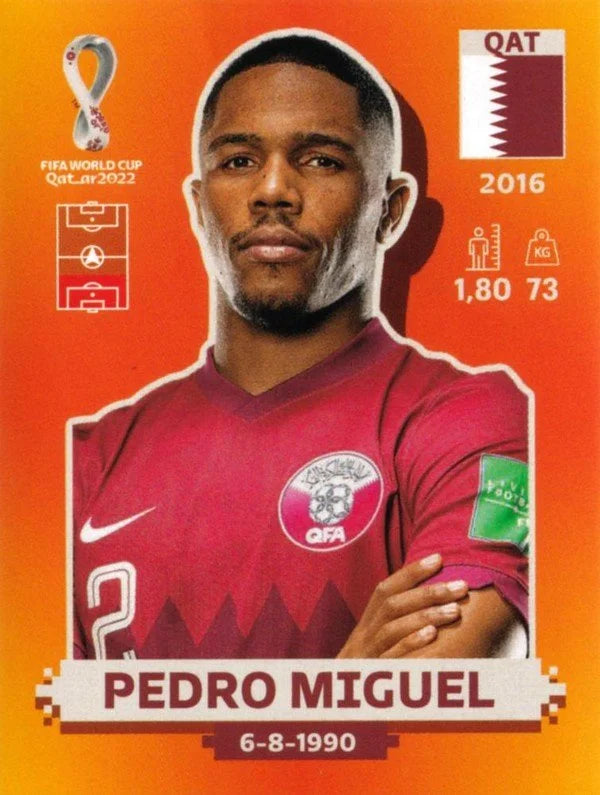 Panini FIFA World Cup Qatar 2022 Sticker QAT 9 Pedro Miguel Orange